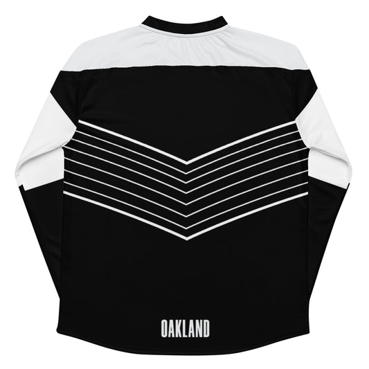 Oakland Roots Direct Line Oversized Recycled Poly Mesh Long Sleeve T-Shirt