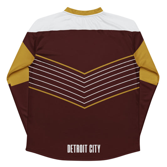 Detroit City FC Direct Line Oversized Recycled Poly Mesh Long Sleeve T-Shirt