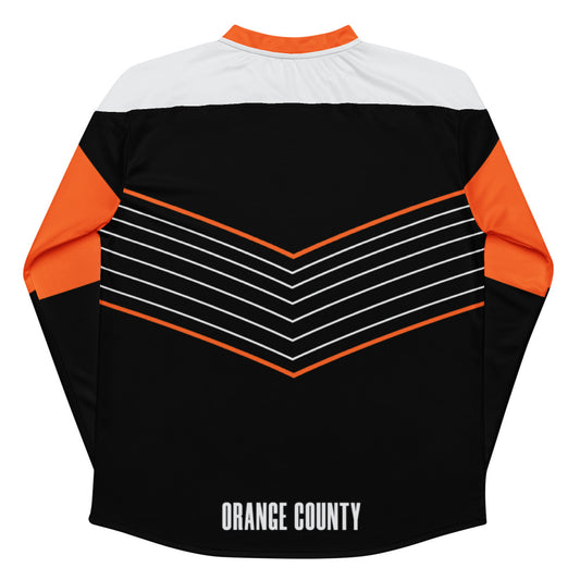 Orange County SC Direct Line Oversized Recycled Poly Mesh Long Sleeve T-Shirt