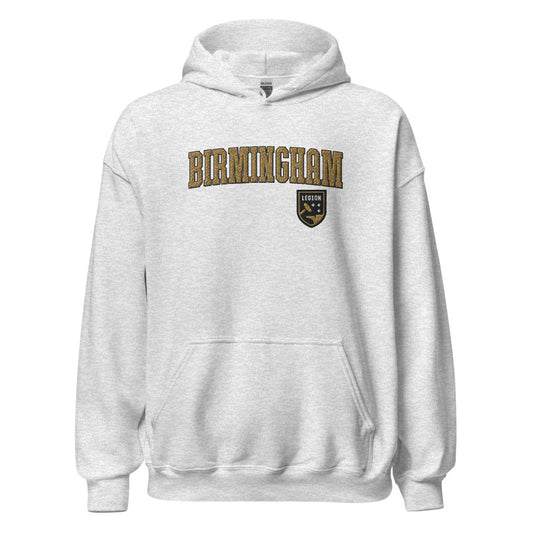 Birmingham Legion Embroidered Wordmark Adult Hoodie Ash