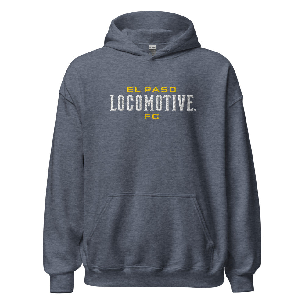 El Paso Locomotive Embroidered Wordmark Adult Hoodie