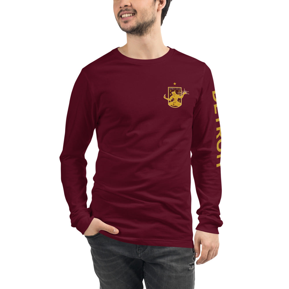 Detroit City FC LC/Sleeve Crest 2-Hit Unisex Long Sleeve T-Shirt