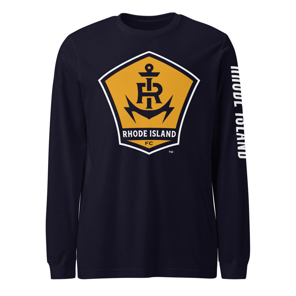 Rhode Island FC LC/Sleeve Crest 2-Hit Unisex Long Sleeve T-Shirt