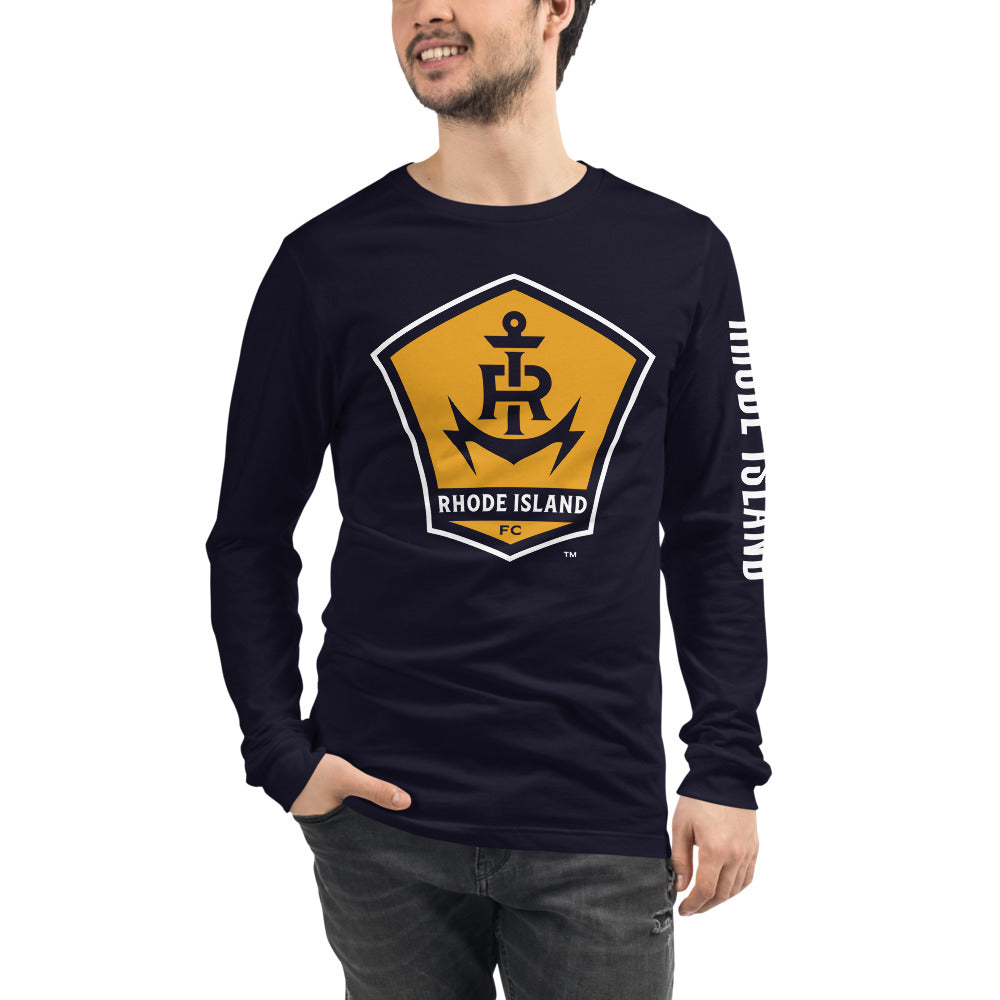 Rhode Island FC LC/Sleeve Crest 2-Hit Unisex Long Sleeve T-Shirt