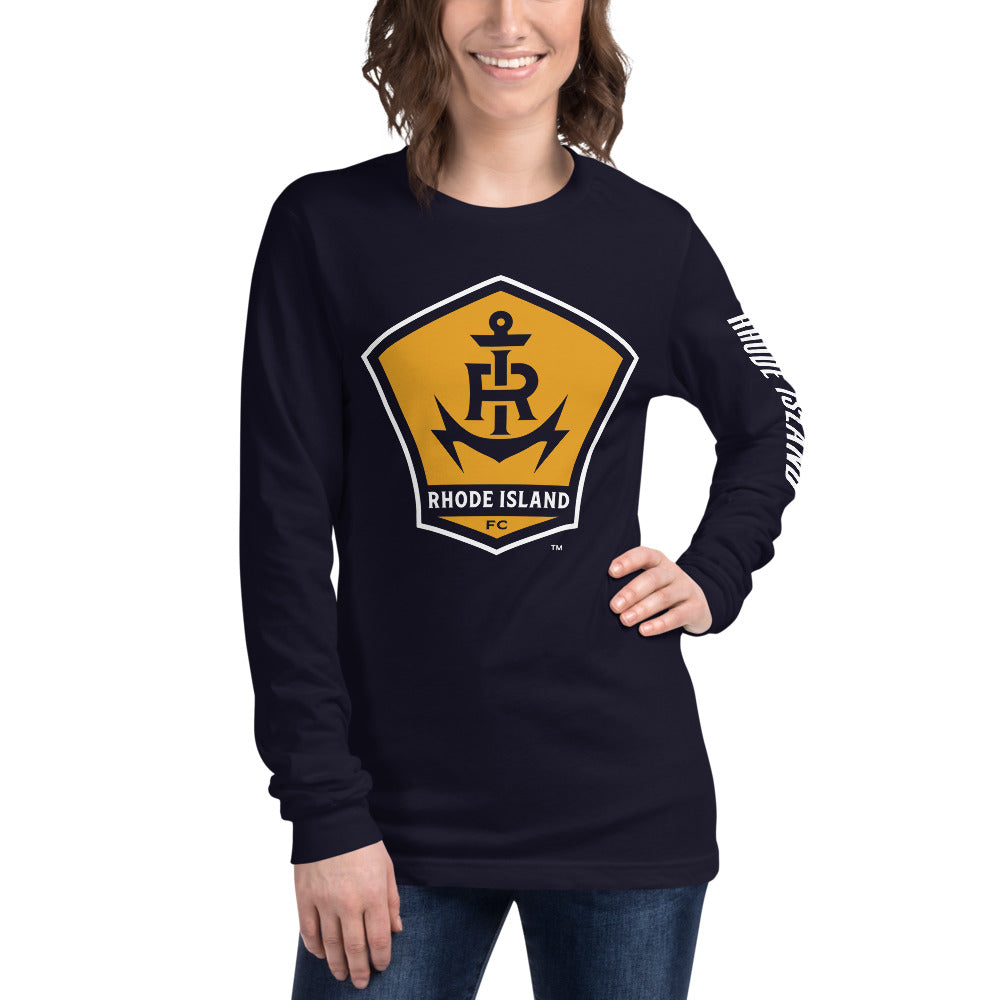 Rhode Island FC LC/Sleeve Crest 2-Hit Unisex Long Sleeve T-Shirt