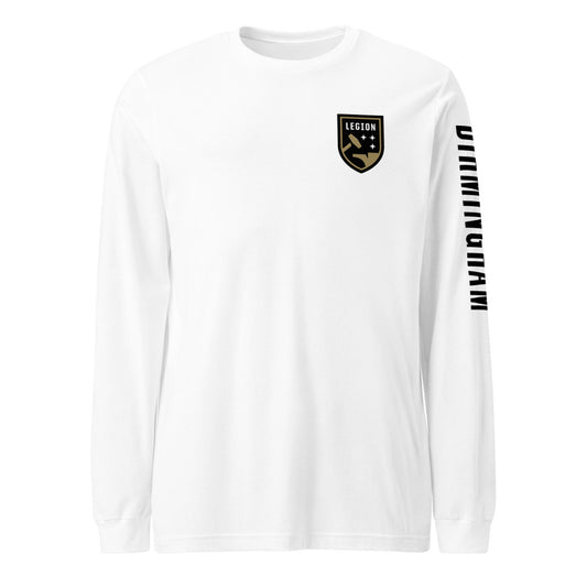 Birmingham legion fc lc/sleeve crest 2-hit unisex long sleeve t-shirt - white