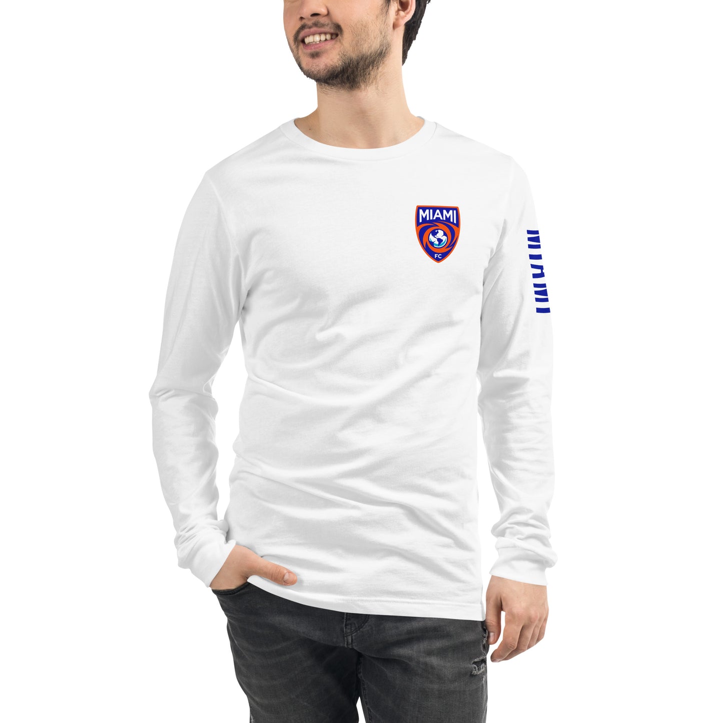 Miami FC LC/Sleeve Crest 2-Hit Unisex Long Sleeve T-Shirt