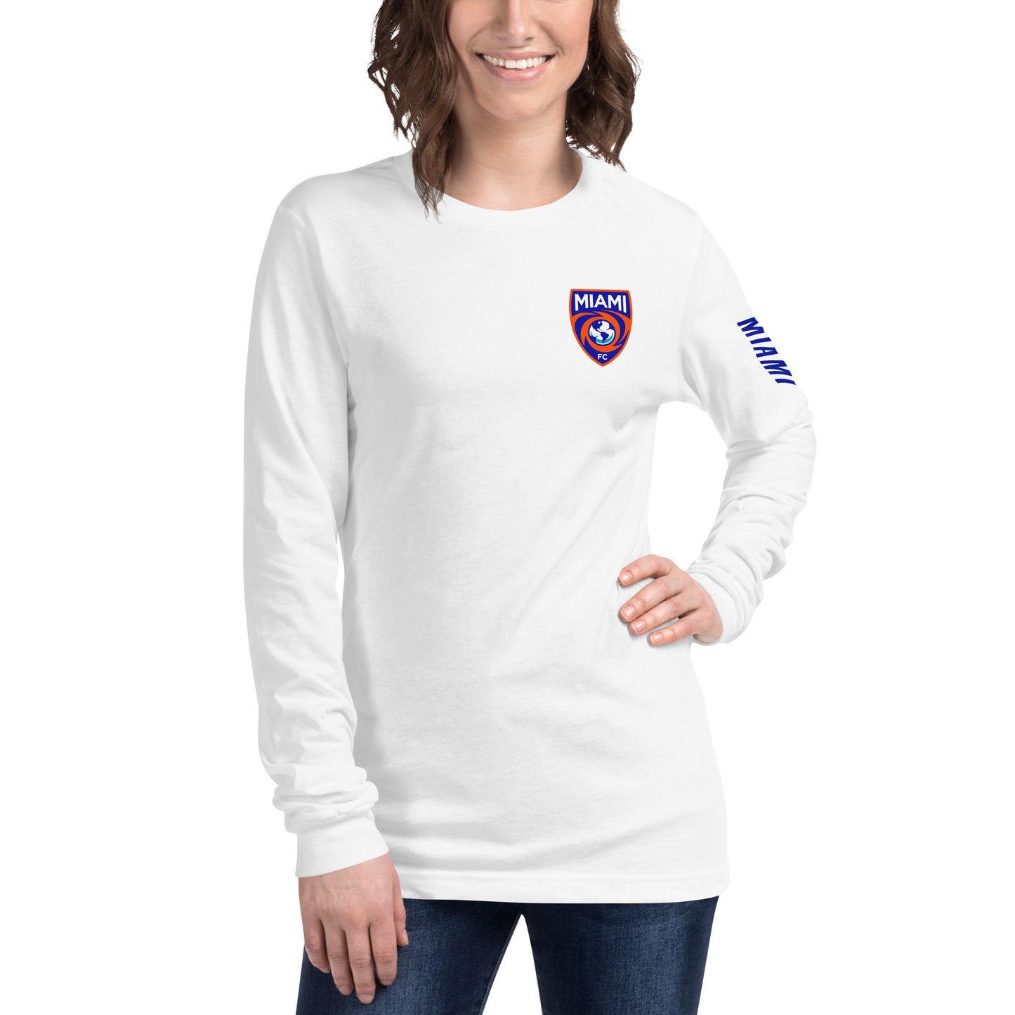 Miami FC LC/Sleeve Crest 2-Hit Unisex Long Sleeve T-Shirt