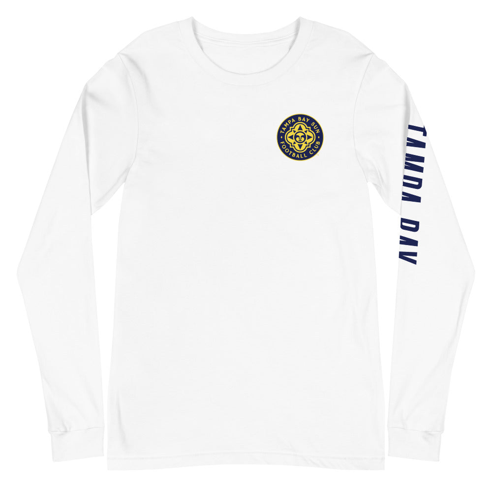 Tampa Bay Sun FC LC/Sleeve Crest 2-Hit Unisex Long Sleeve T-Shirt White