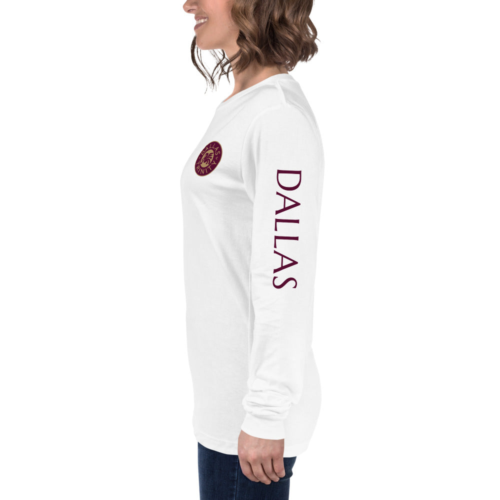 Dallas Trinity FC LC/Sleeve Crest 2-Hit Unisex Long Sleeve T-Shirt