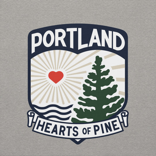 Portland Hearts of Pine Crest Cotton Heritage Premium Hoodie
