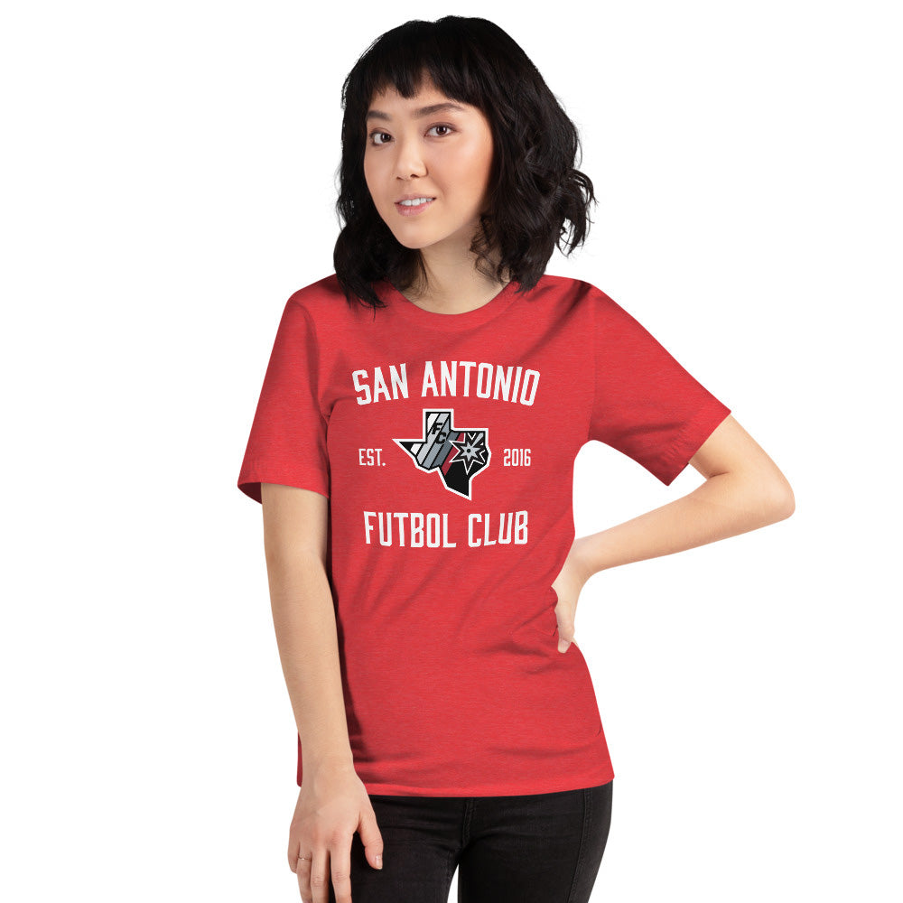 San Antonio FC State Lockup Adult Short Sleeve T-Shirt
