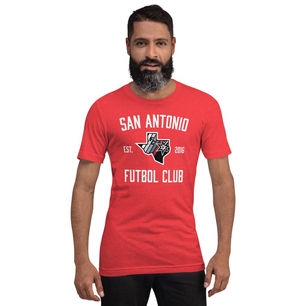 San Antonio FC State Lockup Adult Short Sleeve T-Shirt