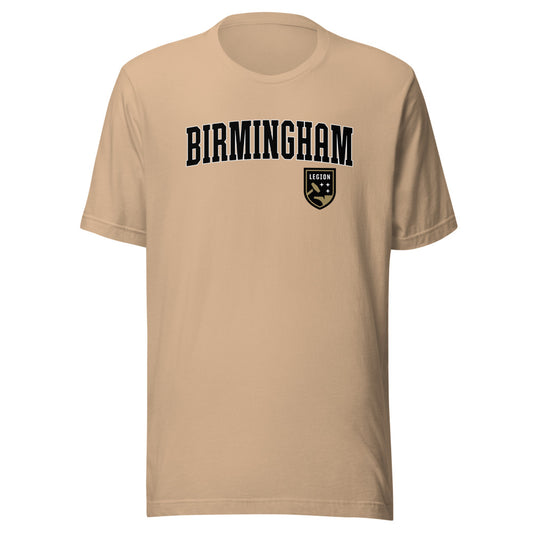 Birmingham Legion Wordmark Adult T-Shirt Tan