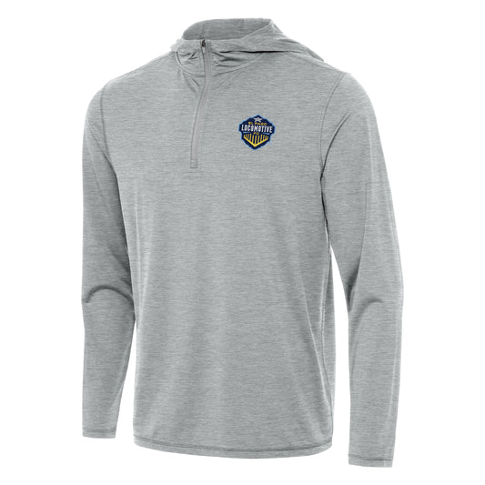 El paso locomotive fc men's tidy 1/4 zip pullover hood - skyscraper heather