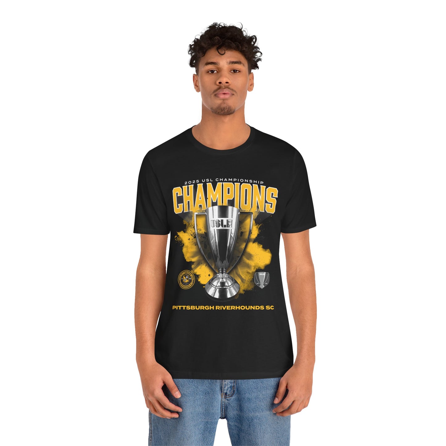 Pittsburgh Riverhounds SC 2025 USL Championship Champions Short Sleeve Tshirt