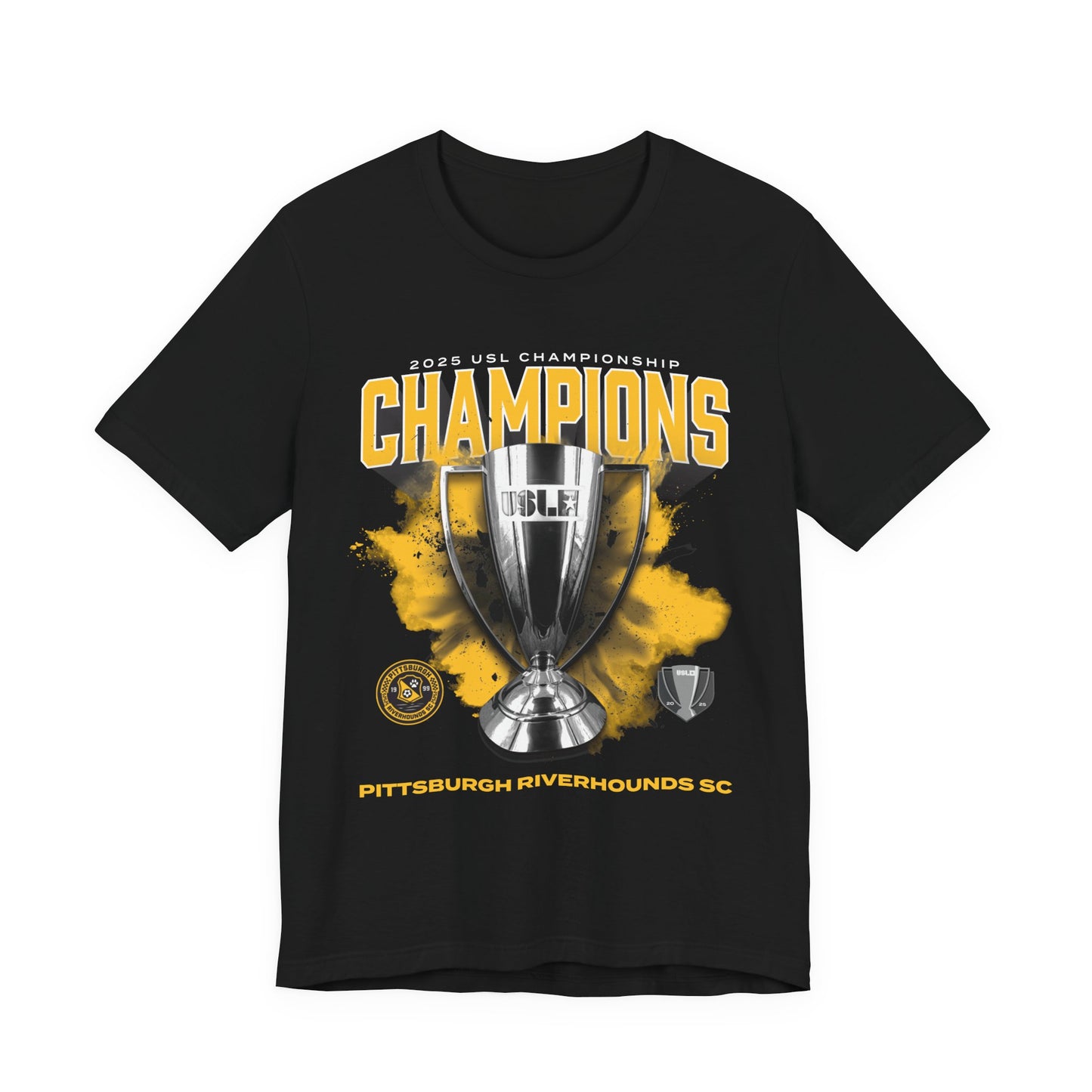 Pittsburgh Riverhounds SC 2025 USL Championship Champions Short Sleeve Tshirt