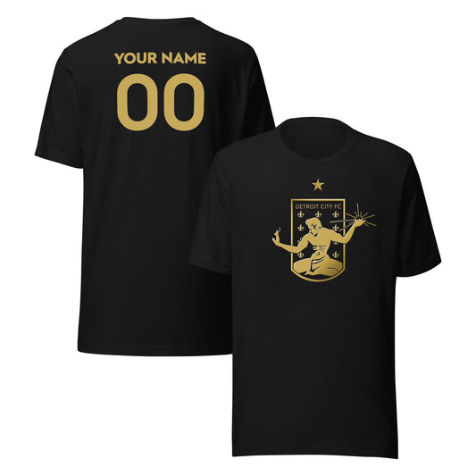 Detroit City FC Player or Personalized Gold 3D T-Shirt