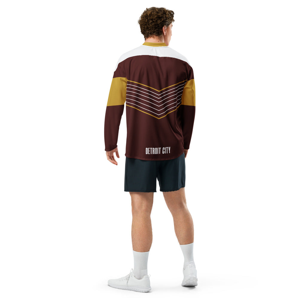 Detroit City FC Direct Line Oversized Recycled Poly Mesh Long Sleeve T-Shirt