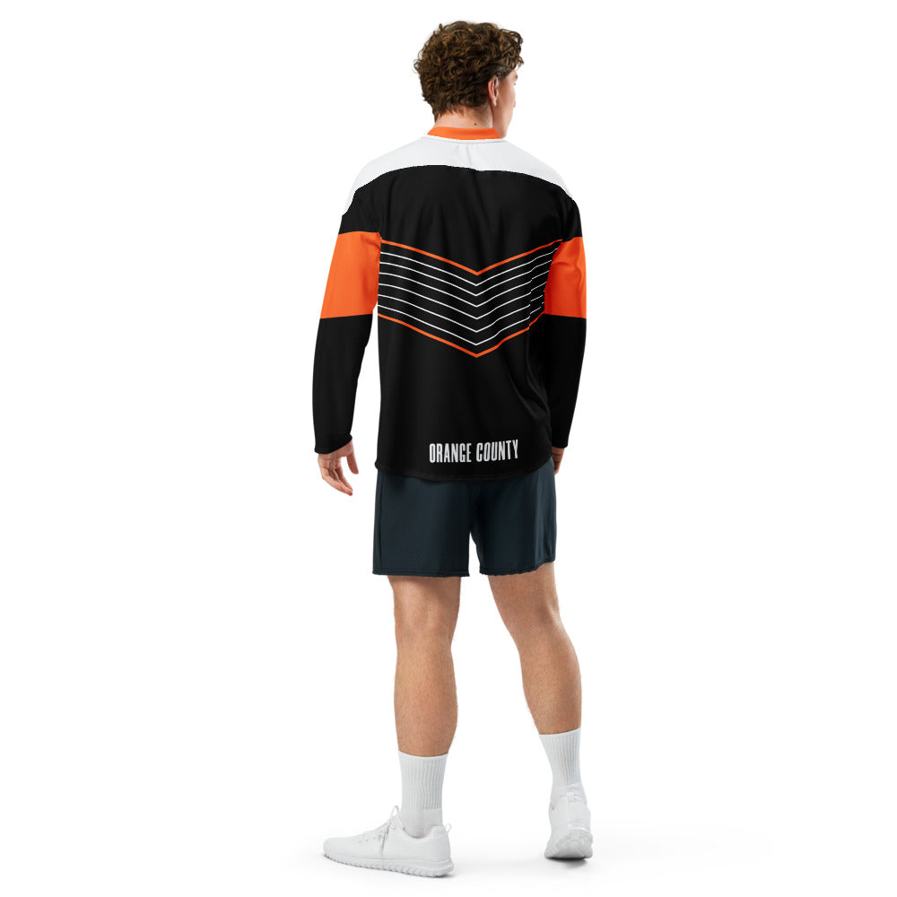 Orange County SC Direct Line Oversized Recycled Poly Mesh Long Sleeve T-Shirt