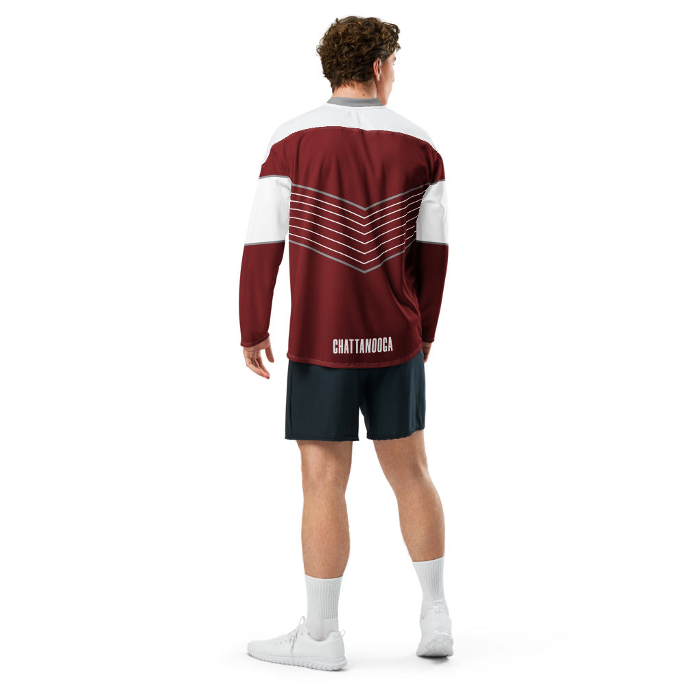 Chattanooga Red Wolves SC Direct Line Oversized Recycled Poly Mesh Long Sleeve T-Shirt