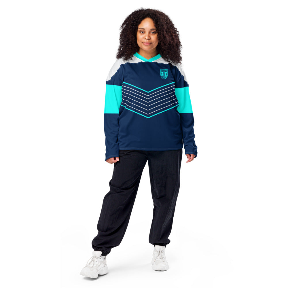 Monterey Bay FC Direct Line Oversized Recycled Poly Mesh Long Sleeve T-Shirt