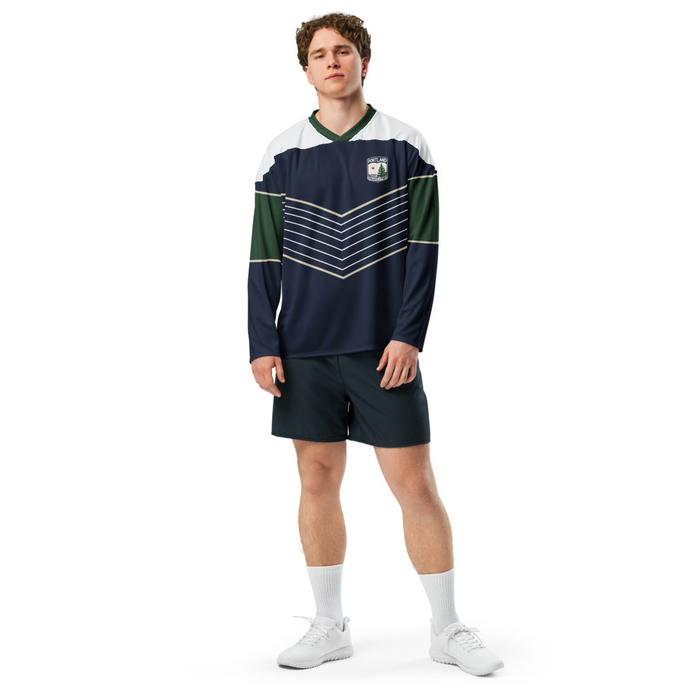 Portland Hearts of Pine Direct Line Oversized Recycled Poly Mesh Long Sleeve T-Shirt