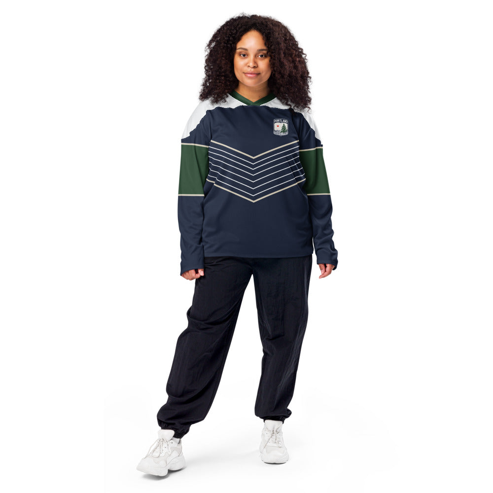 Portland Hearts of Pine Direct Line Oversized Recycled Poly Mesh Long Sleeve T-Shirt