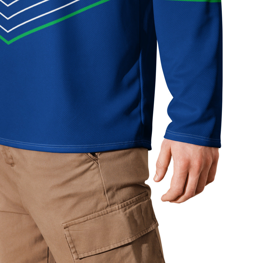 Hartford Athletic Direct Line Oversized Recycled Poly Mesh Long Sleeve T-Shirt