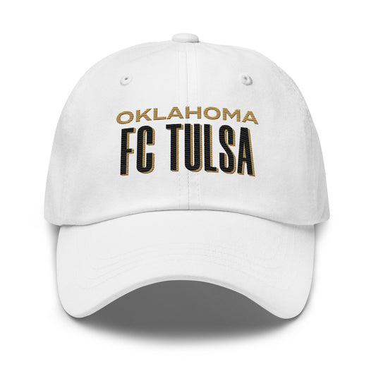 Fc tulsa embroidered classic dad hat - white