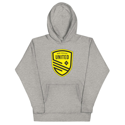 New mexico united crest cotton heritage premium hoodie - carbon grey