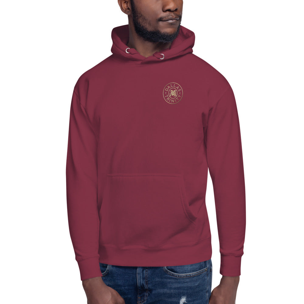 Dallas Trinity FC Crest Cotton Heritage Premium Hoodie Maroon