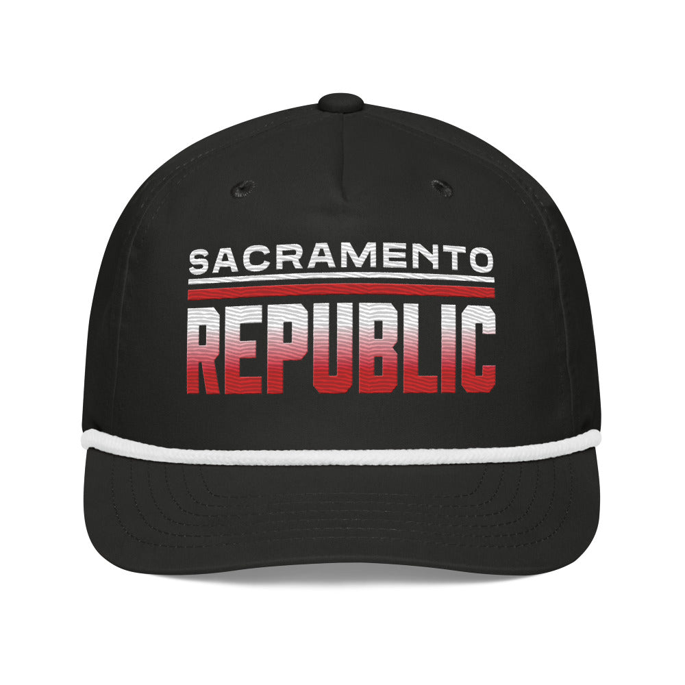 Sacramento Republic FC Embroidered Team Fade Rope Hat Black/white