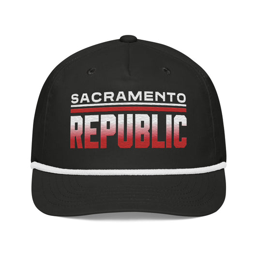 Sacramento Republic FC Embroidered Team Fade Rope Hat Black/white
