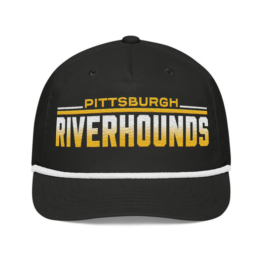 Pittsburgh Riverhounds Embroidered Team Fade Rope Hat Black/white
