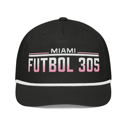 Miami FC Miami FC Embroidered Team Fade Rope Hat Golf Rope Cap Black/white