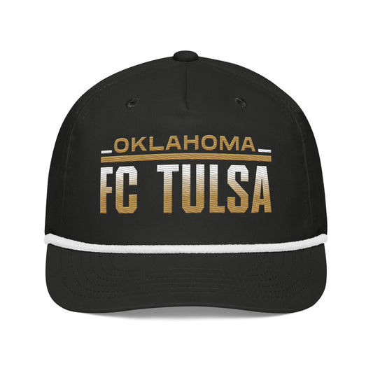 FC Tulsa Embroidered Team Fade Rope Cap Black/white