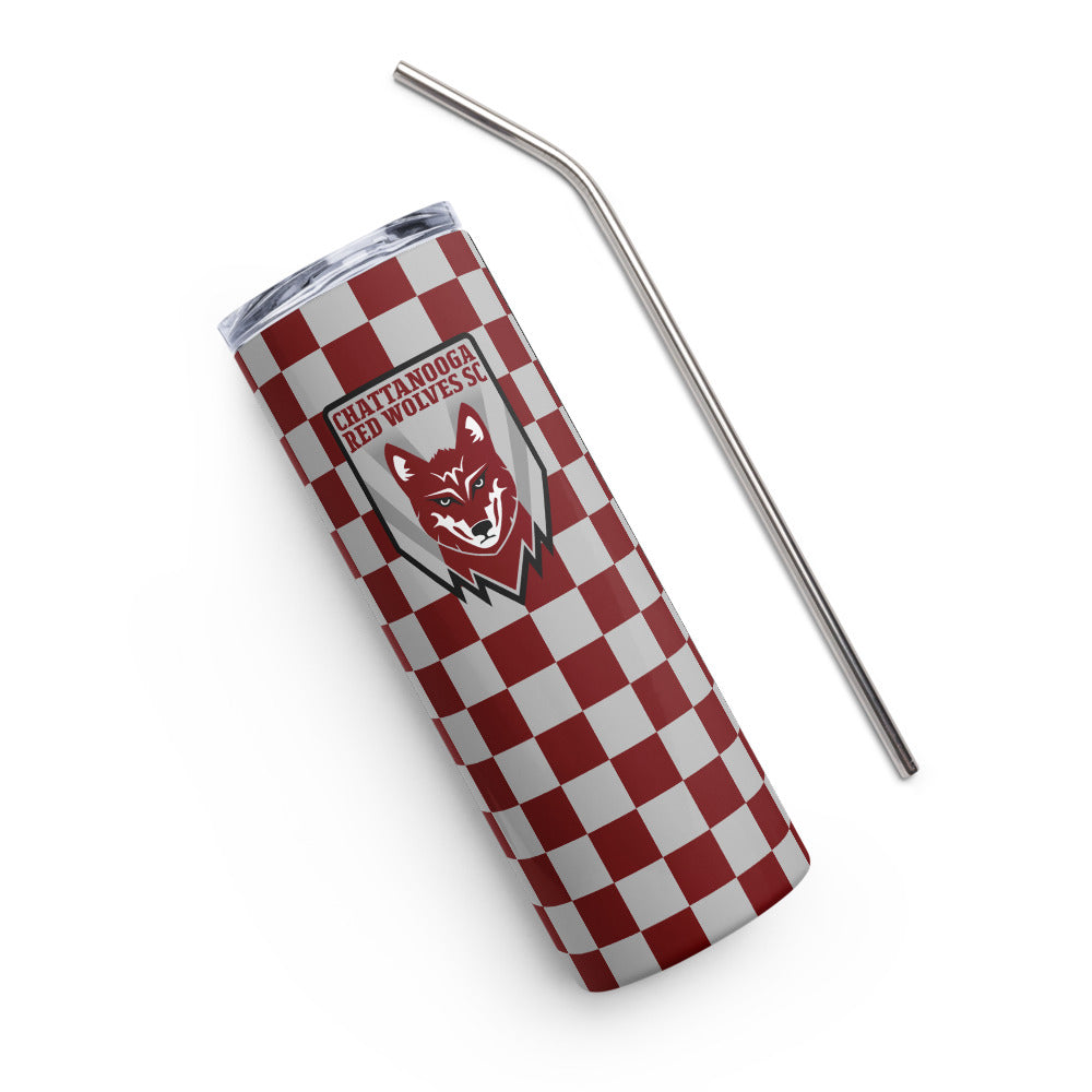Chattanooga Red Wolves SC Checkmate Stainless Steel Tumbler