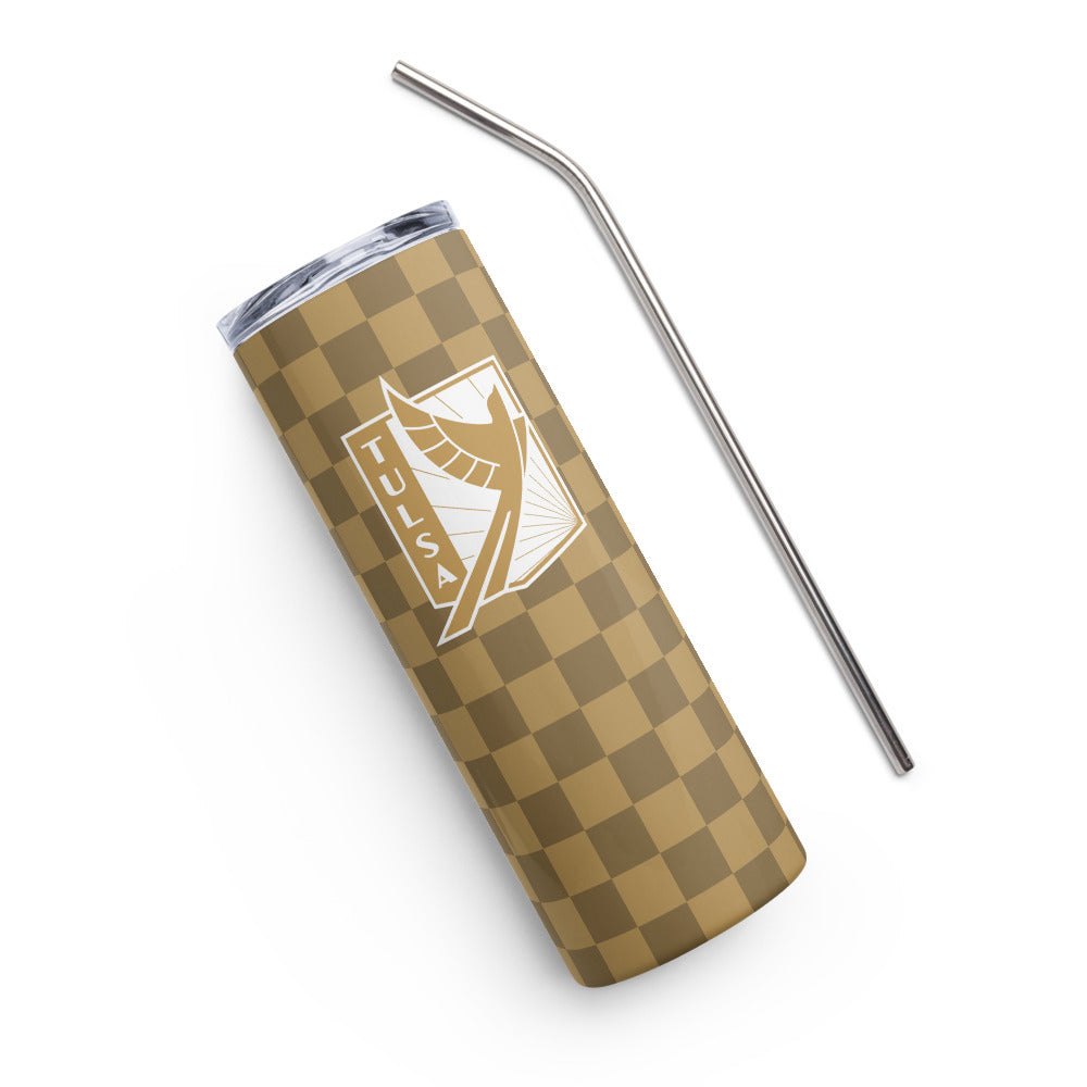 FC Tulsa Checkmate Stainless Steel Tumbler