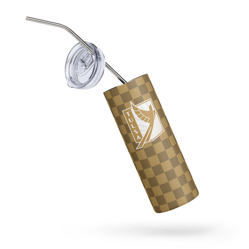 FC Tulsa Checkmate Stainless Steel Tumbler