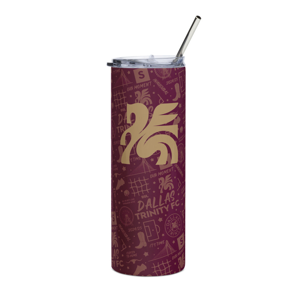 Dallas Trinity FC Tapestry Stainless Steel Tumbler White
