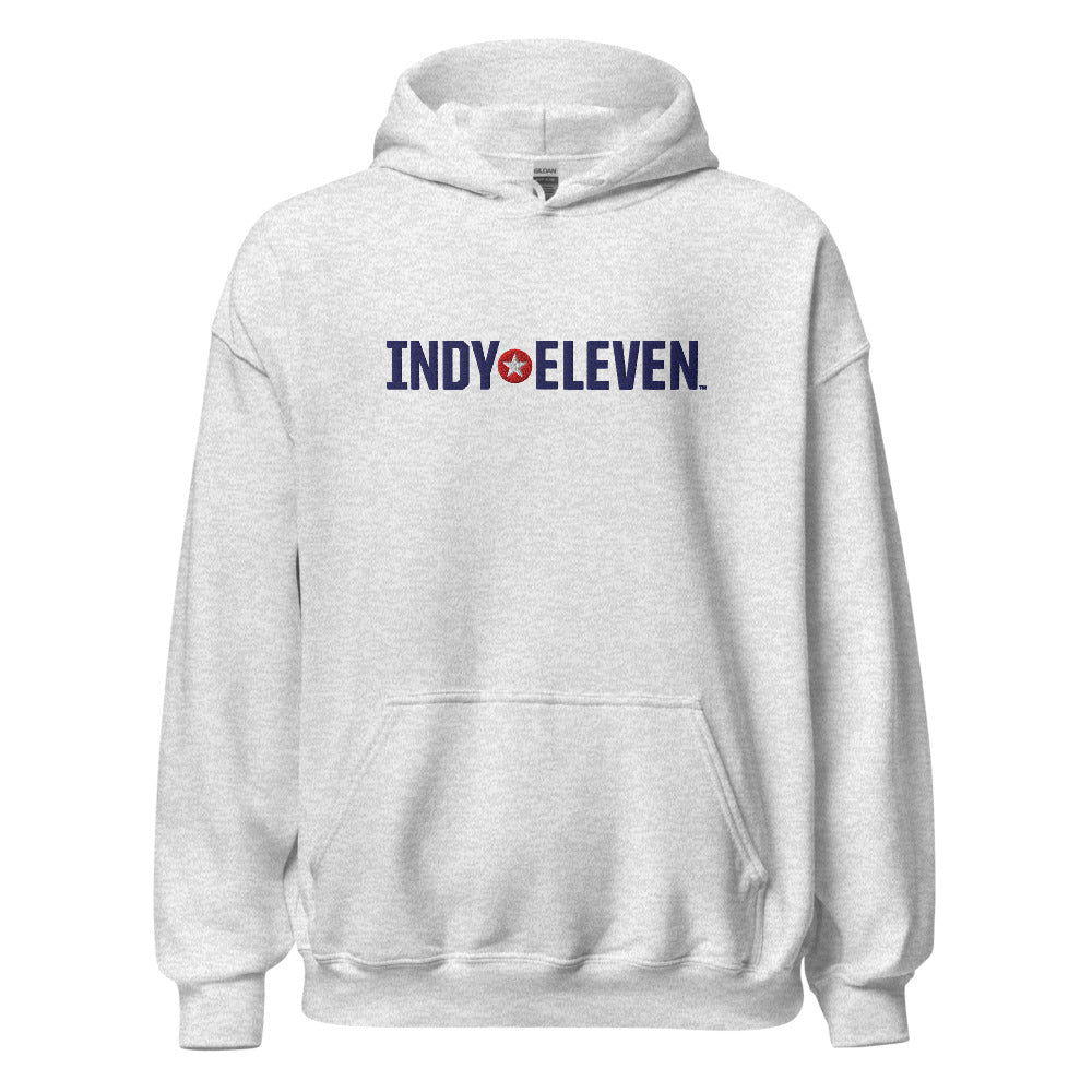 Indy Eleven Embroidered Wordmark Adult Hoodie