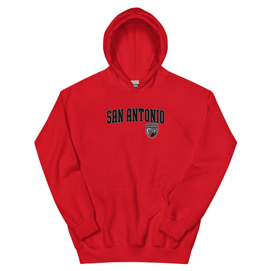 San antonio fc wordmark adult hoodie - red