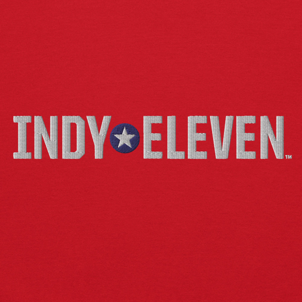 Indy Eleven Embroidered Wordmark Adult Hoodie