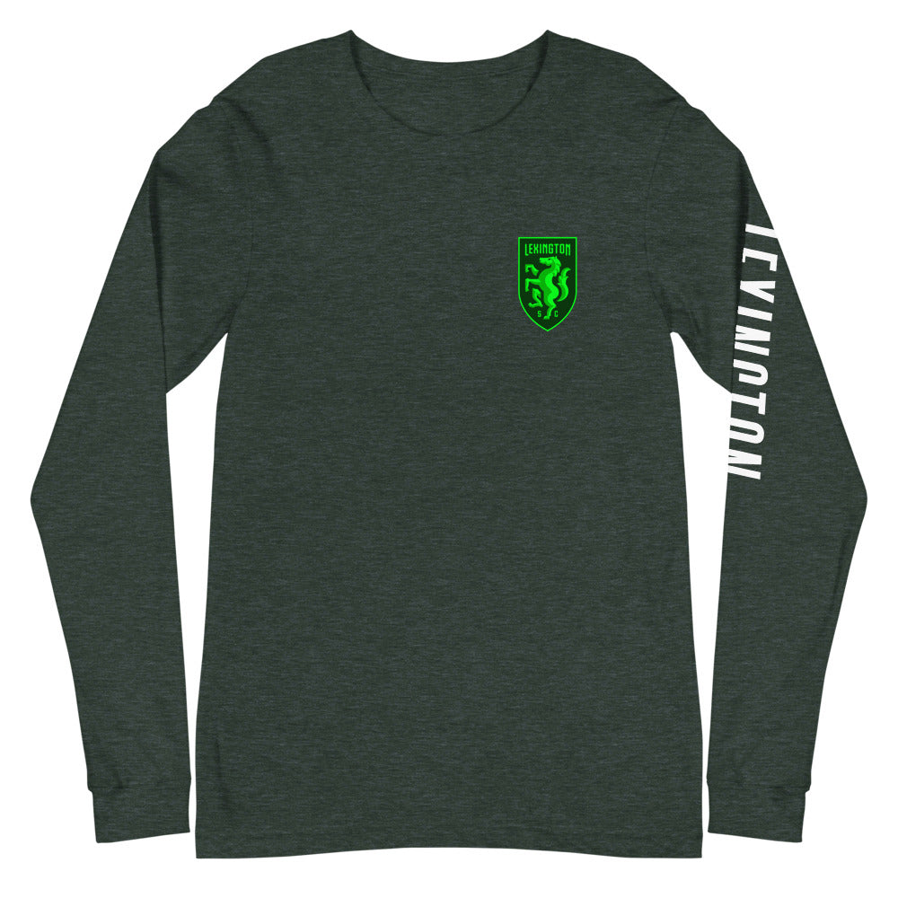 Lexington SC LC/Sleeve Crest 2-Hit Unisex Long Sleeve T-Shirt Heather Forest