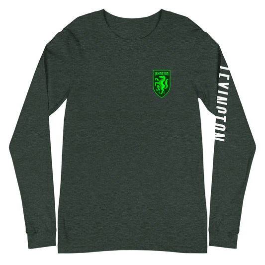 Lexington SC LC/Sleeve Crest 2-Hit Unisex Long Sleeve T-Shirt Heather Forest