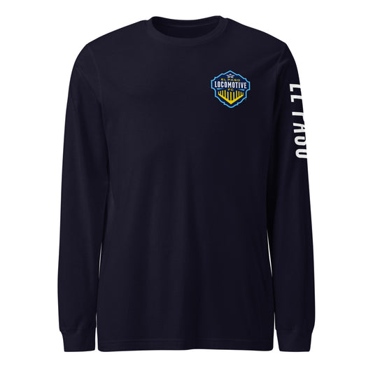 El Paso Locomotive LC/Sleeve Crest 2-Hit Unisex Long Sleeve T-Shirt Navy