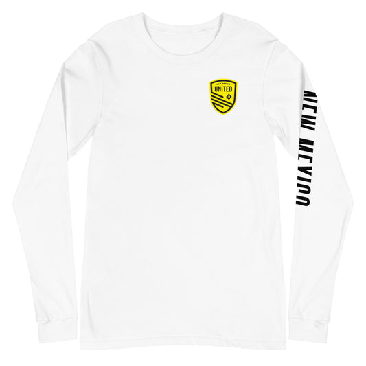 New mexico united lc/sleeve crest 2-hit unisex long sleeve t-shirt - white