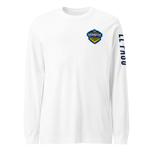El paso locomotive lc/sleeve crest 2-hit unisex long sleeve t-shirt - white