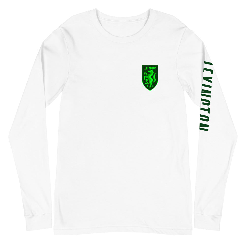 Lexington SC LC/Sleeve Crest 2-Hit Unisex Long Sleeve T-Shirt White